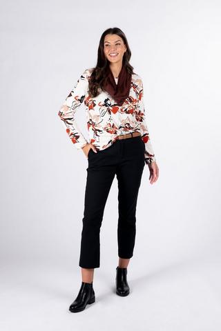 BELTED CHINO PANTS BLACK