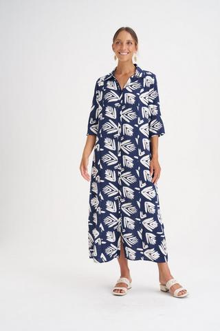 GEO PRINT SHIRT DRESS