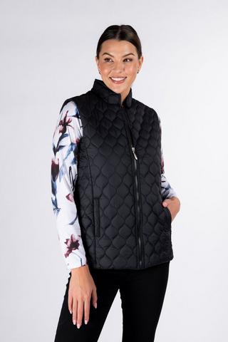 QUILTED PUFFER JACKET BLACK