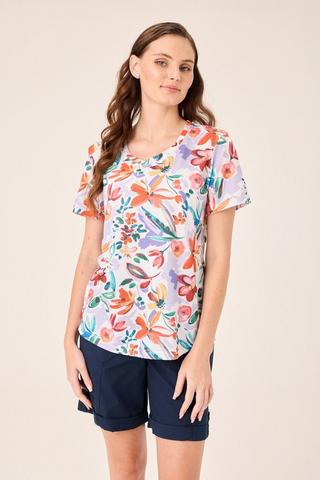 FLOWER PRINT T-SHIRT