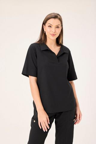 HENLEY TOP BLACK