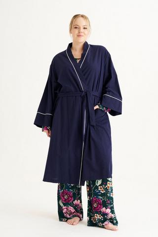COTTON GOWN NAVY