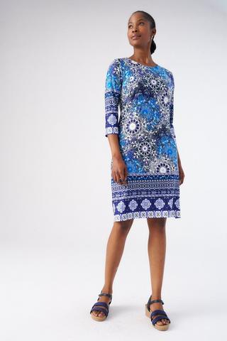 A-LINE PRINTED DRESS