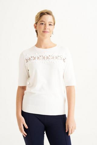 KNITTED TOP SHORT SLEEVE
