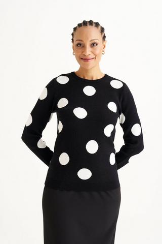 SPOT KNITTED PULLOVER