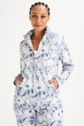 FLORAL ZIP THROUGH JACKET