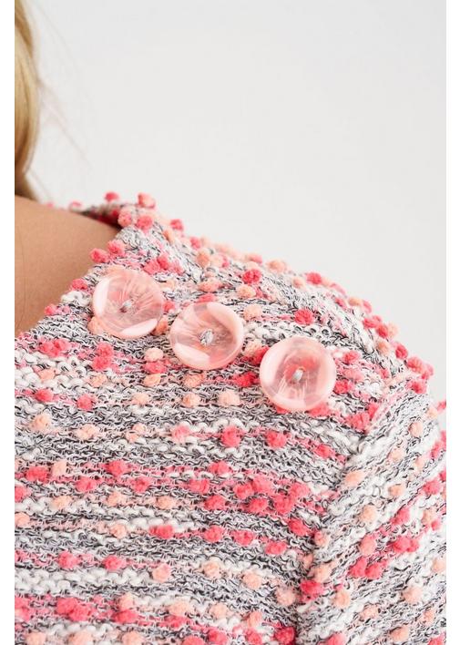TEXTURED KNIT TOP PINK - S - Dusty Pink | MILADYS