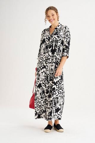 MONOCHROME SHIRT DRESS