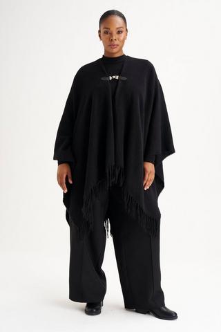 TASSLE TRIM WRAP BLACK