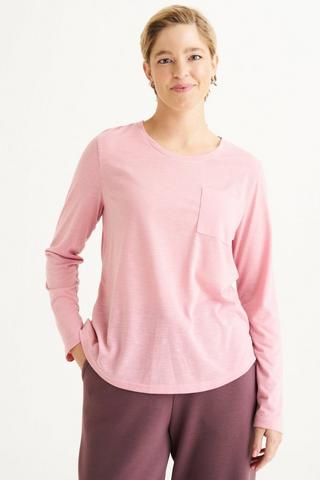 LONG SLEEVE BASIC TEE PINK