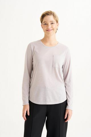 LONG SLEEVE BASIC TEE GREY
