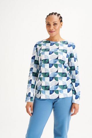 GEO PRINT BOXY TOP