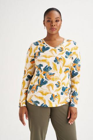 LONG SLEEVE PRINTED TEE