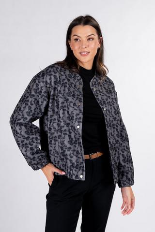 ANIMAL PRINT MELTON JACKET