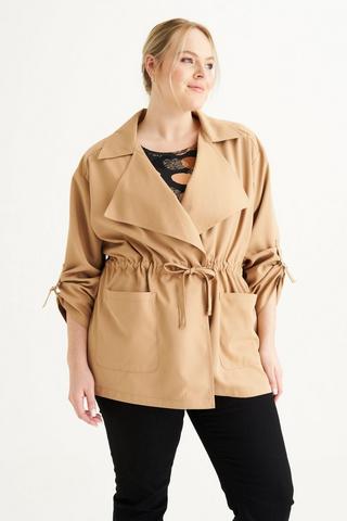 LIGHTWEIGHT TWILL JACKET STONE