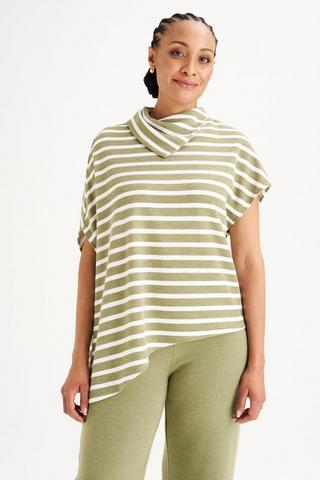 ASYMMETRIC STRIPE TOP FATIGUE