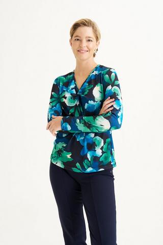 KNOT DETAIL TOP PRINTED
