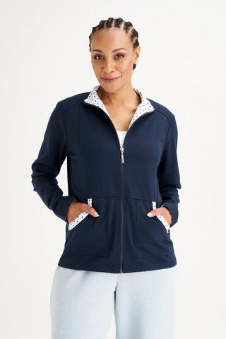 BRUSHED FLEECE ZIP THROUGH JACKET