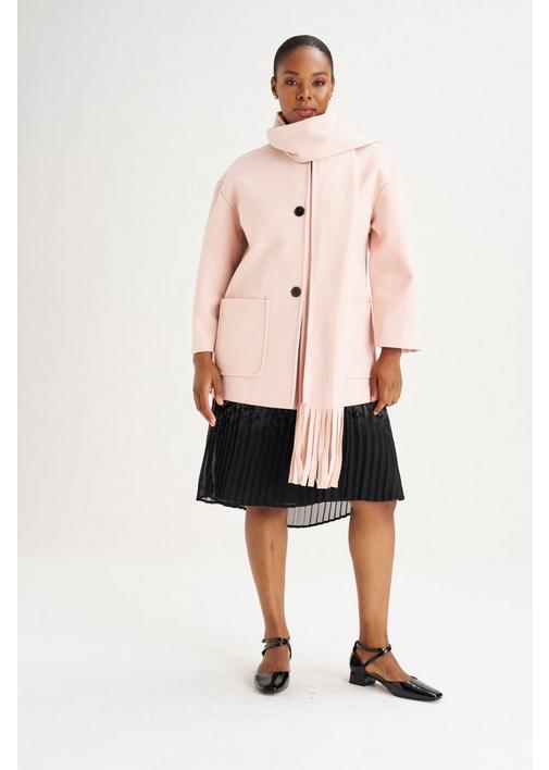 MELTON COAT PINK - S - Blush Pink | MILADYS