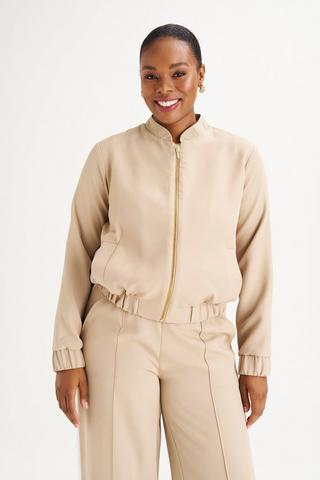 ZIP THROUGH JACKET STONE