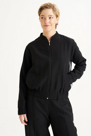 ZIP THROUGH JACKET BLACK