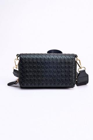 WEAVE CROSSBODY BAG BLACK