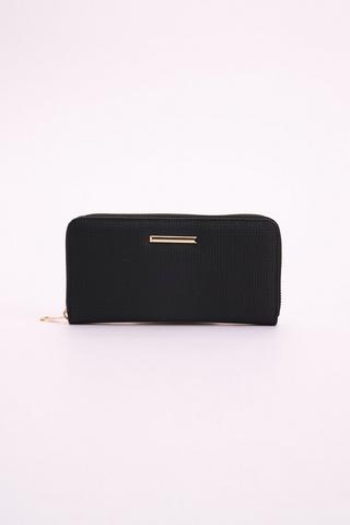 TEXTURED ZIP AROUND PURSE