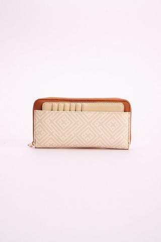 PRINTED ZIP AROUND PURSE