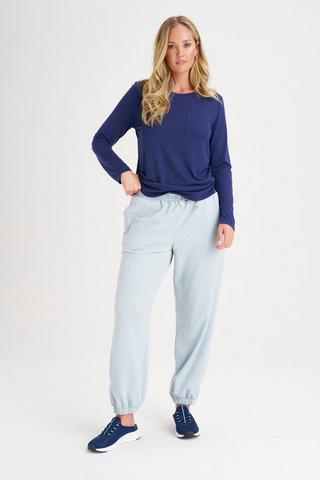 FLEECE TRACKPANTS GREY MELANGE
