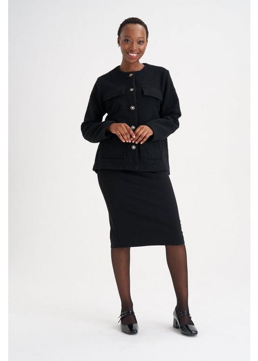 BOUCLE JACKET BLACK - S - Black | MILADYS
