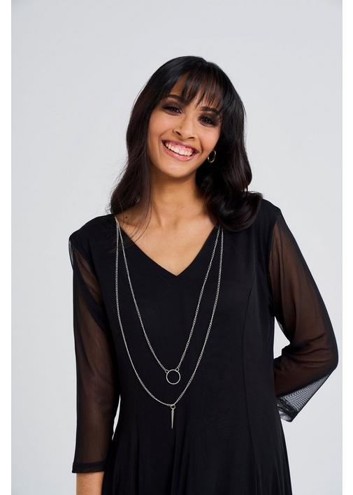 womens black fit and flare dress Grace Fit & Flare Swing Dress – The Pretty Dress Company main image 1