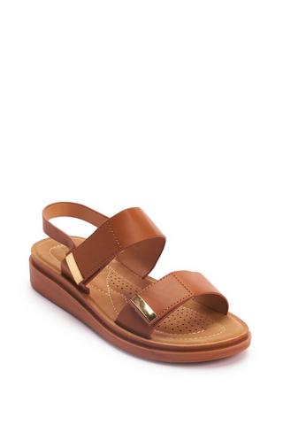 WONDERFIT VELCRO SANDAL TAN