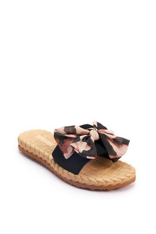 BOW TRIM MULE SANDALS