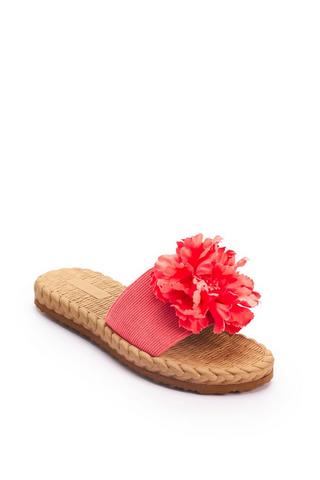 FLOWER TRIM SANDALS