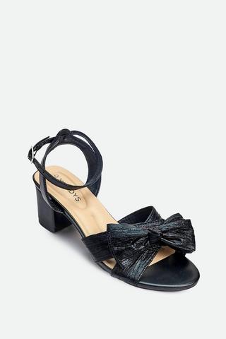 BOW TRIM BLOCK HEELS
