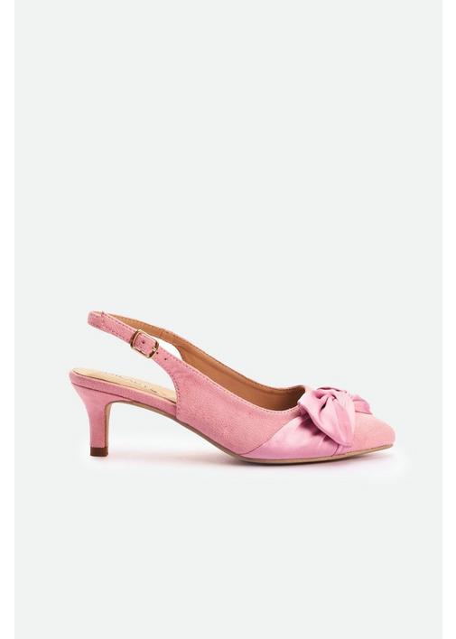 BOW TRIM POINTY HEELS Blush Pink MILADYS