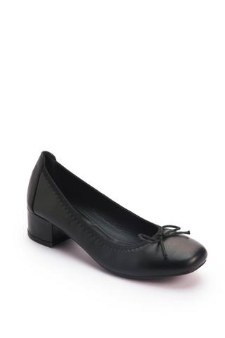 WONDERFIT ROUND TOE HEELS BLACK