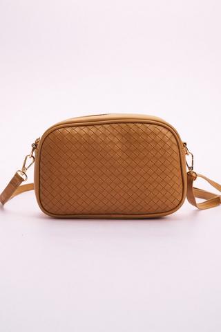 WEAVE CROSSBODY BAG NUDE