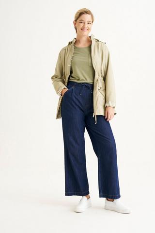 WIDELEG PULL ON DENIM PANTS