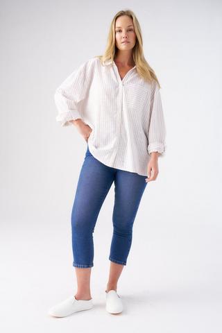 DENIM CROPS MIDWASH