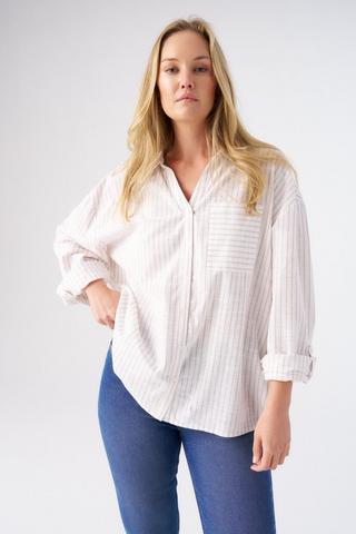 STRIPE SHIRT STONE