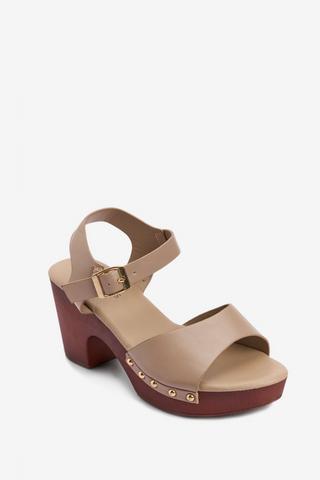 CLOG HEELS TAN