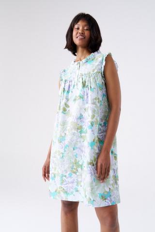 FLORAL PRINT WOVEN SLEEP DRESS