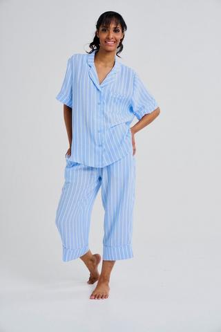 PRINTED BUTTON THROUGH SLEEP SET