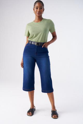 WIDE LEG DENIM CROPS