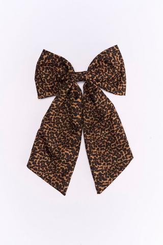 PRINTED BOW HAIR CLIP