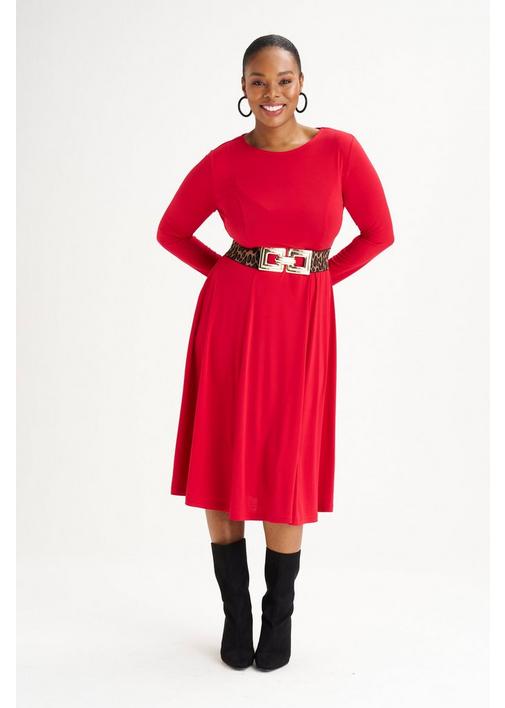 strapless open back dress Lita Red Twisted Asymmetric Maxi Dress – Club L London main image 1