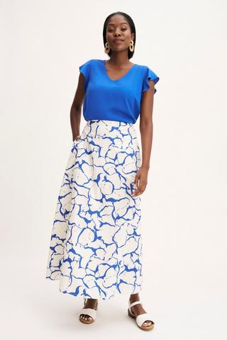 ABSTRACT PRINT SKIRT