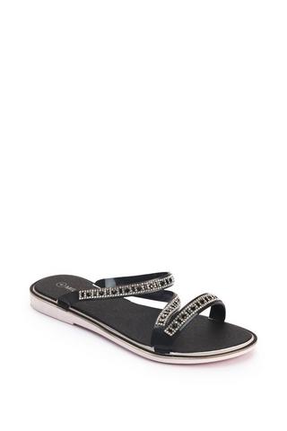 DIAMANTE TRIM SANDALS