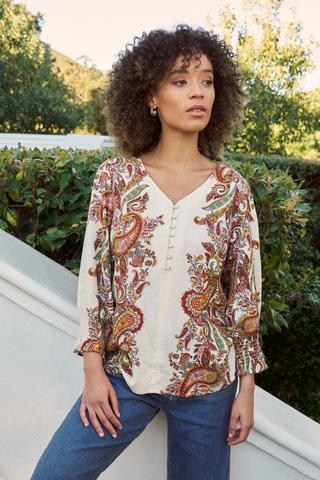 PAISLEY PRINT TOP